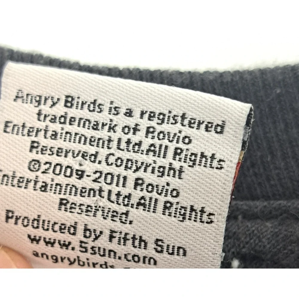 2011 Angry‎ Birds Short Sleeve T-shirt Boys Size M 10/12 Retro 100% Cotton